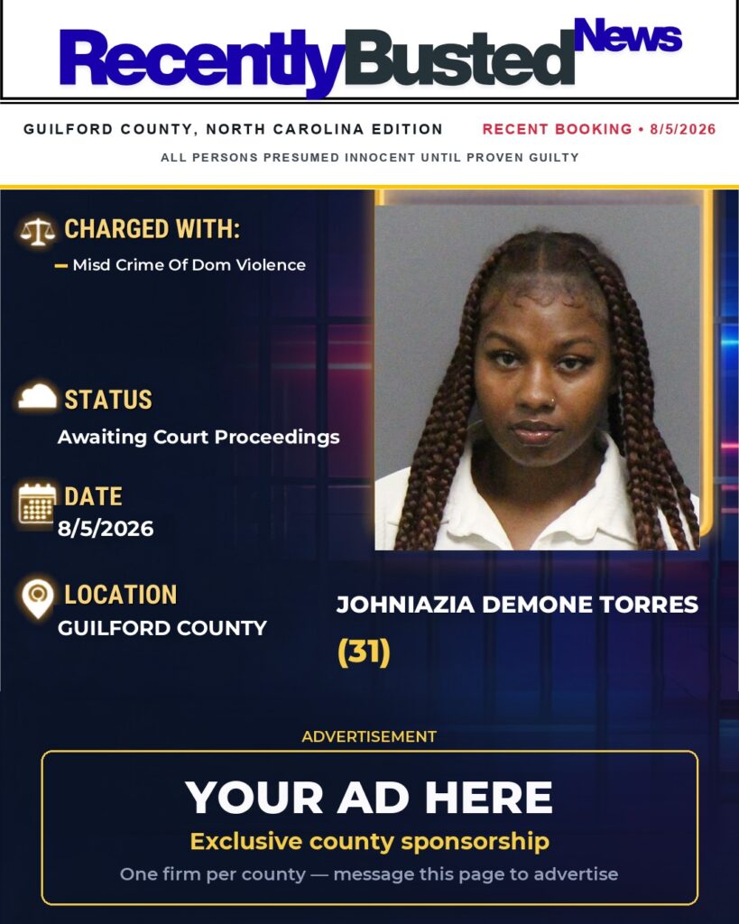 Arrest report — JOHNIAZIA DEMONE TORRES