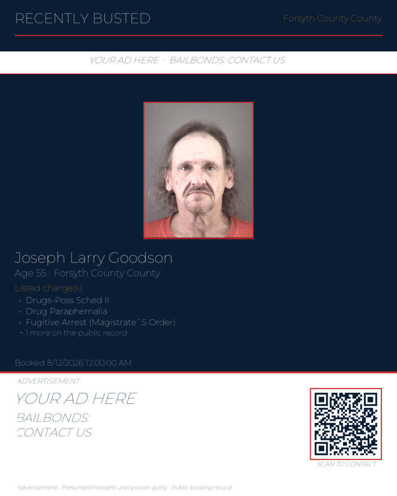 Arrest report — JOSEPH LARRY GOODSON