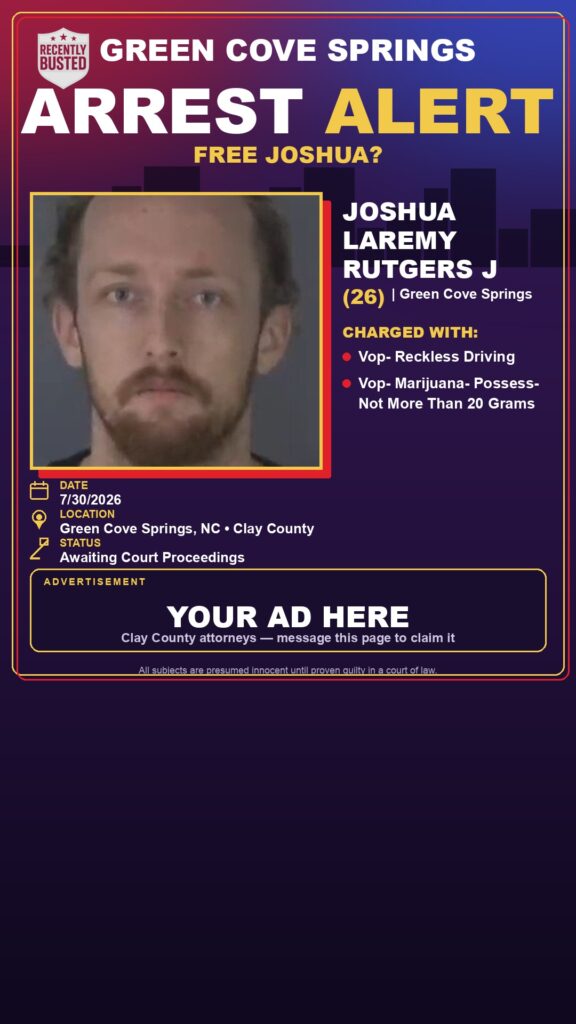 Booking photo of JOSHUA LAREMY RUTGERS J
