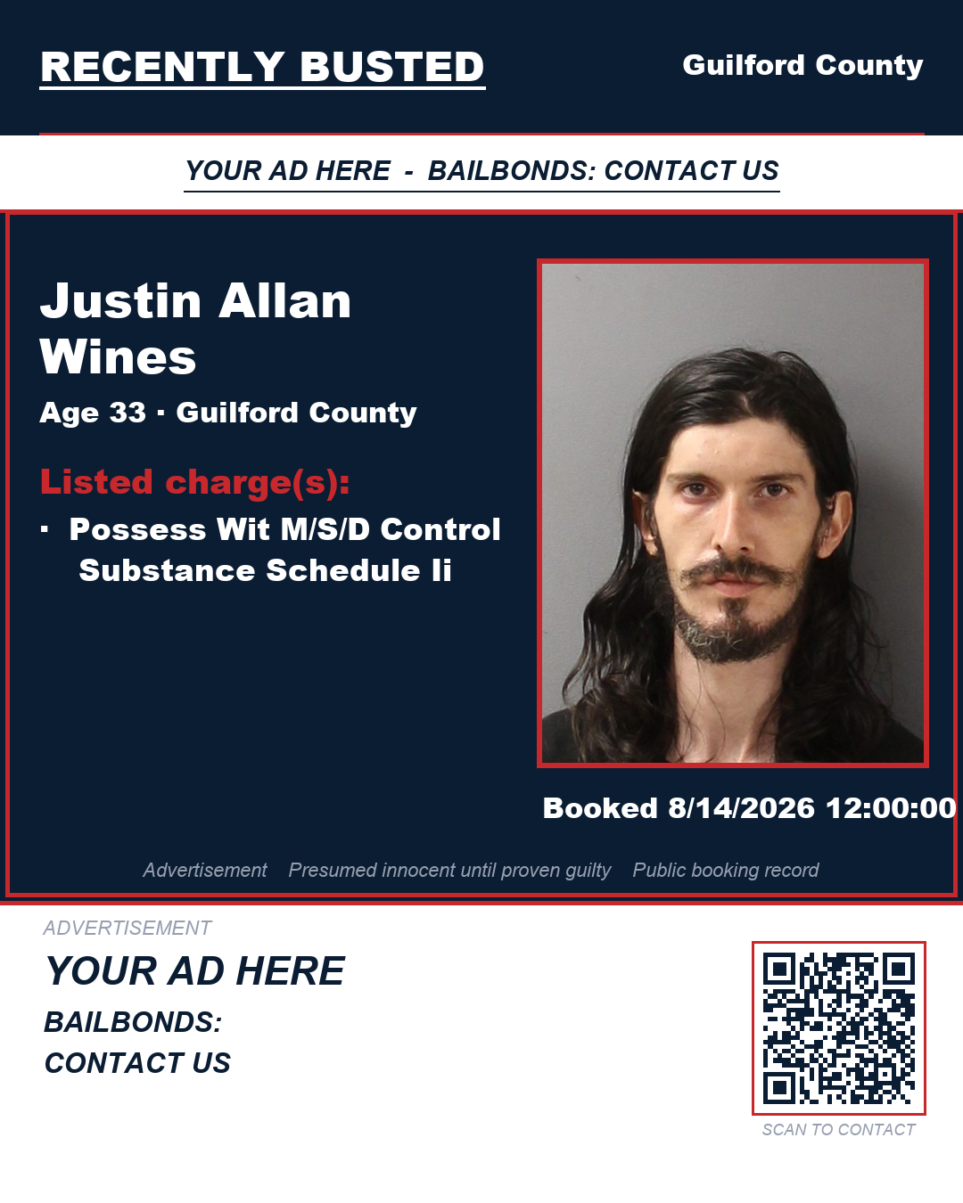 Arrest report - JUSTIN ALLAN WINES