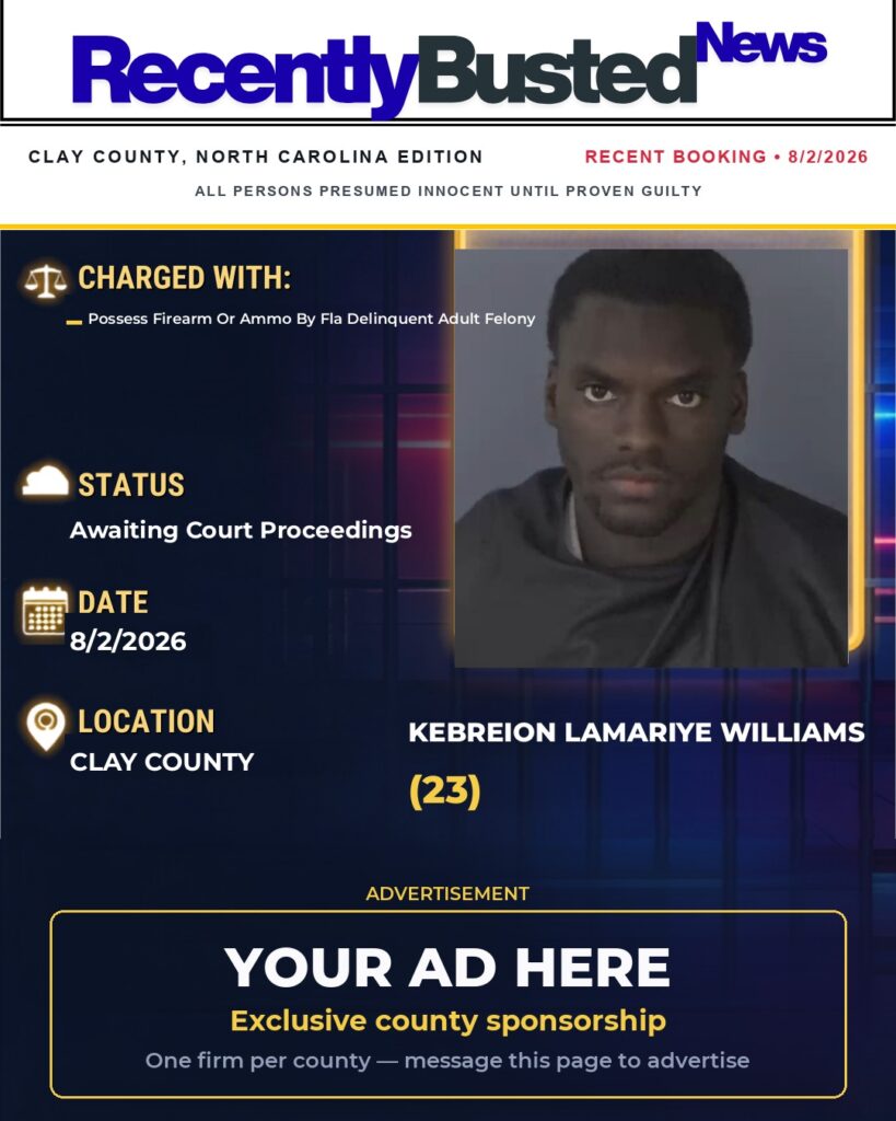 Arrest report — KEBREION LAMARIYE WILLIAMS