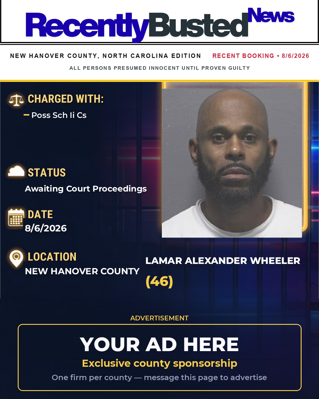 Arrest report - LAMAR ALEXANDER WHEELER