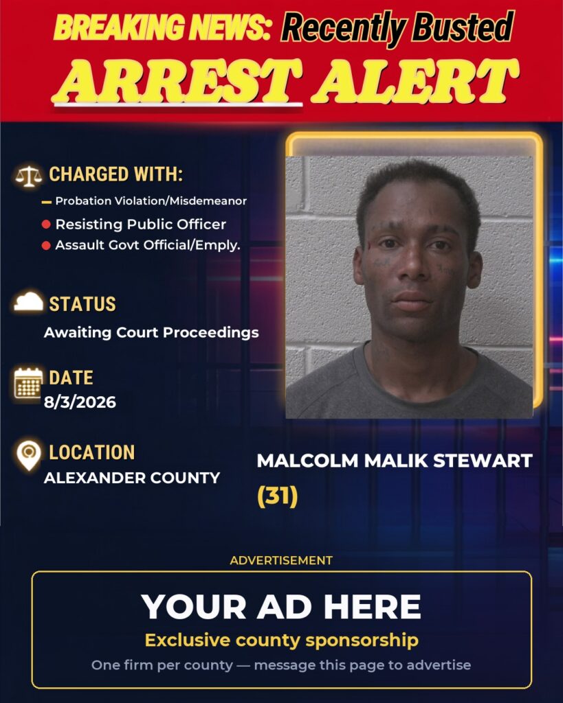 Arrest report — MALCOLM MALIK STEWART