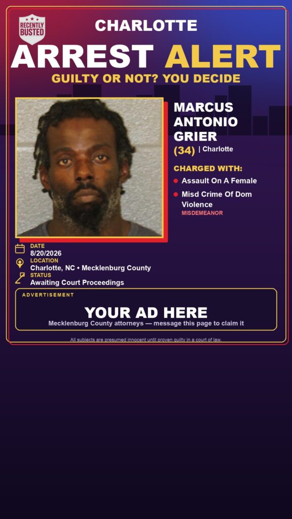 Arrest report — MARCUS ANTONIO GRIER