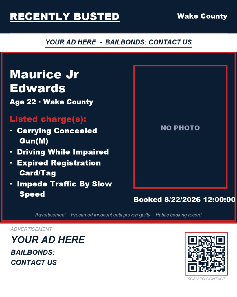 Arrest report — MAURICE JR EDWARDS
