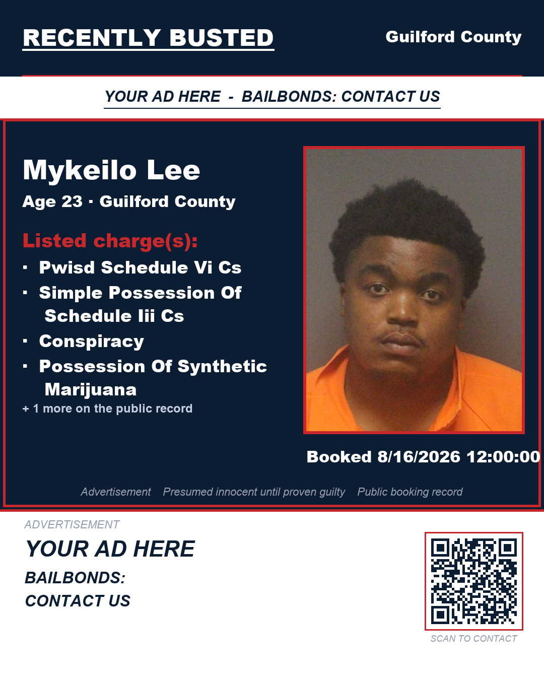 Arrest report - MYKEILO LEE