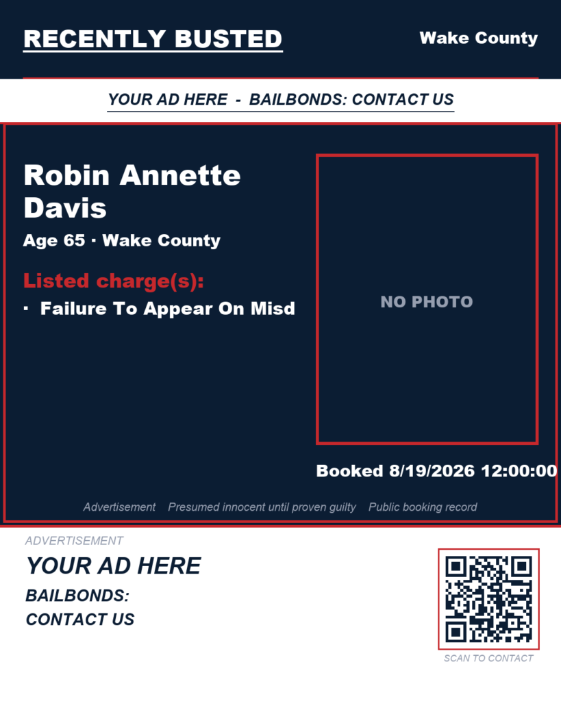 Arrest report — ROBIN ANNETTE DAVIS