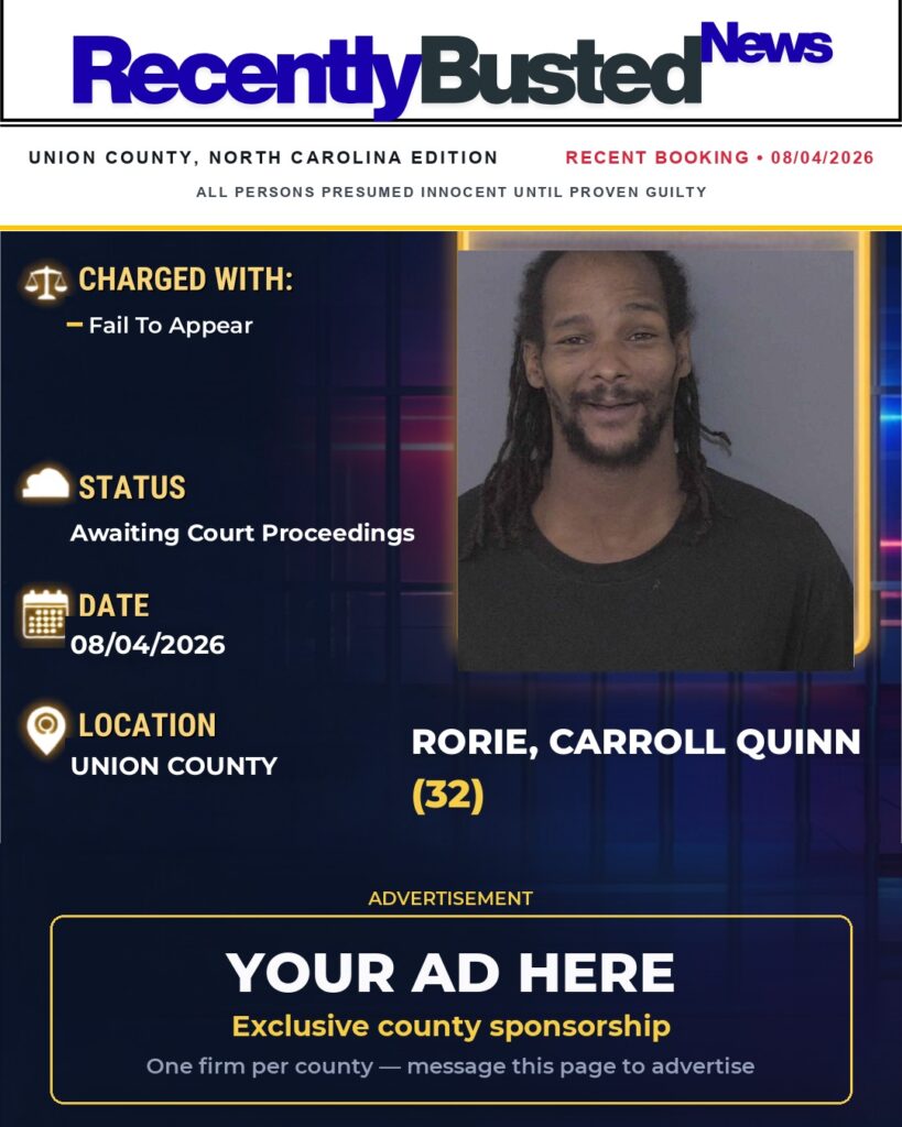 Arrest report — RORIE, CARROLL QUINN