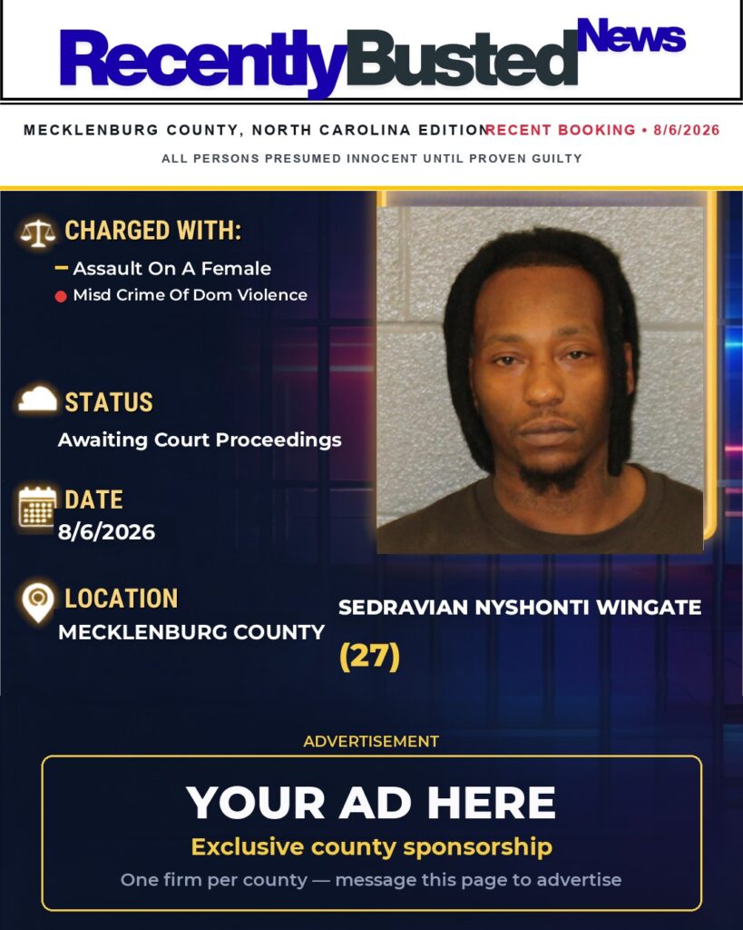 Arrest report โ SEDRAVIAN NYSHONTI WINGATE