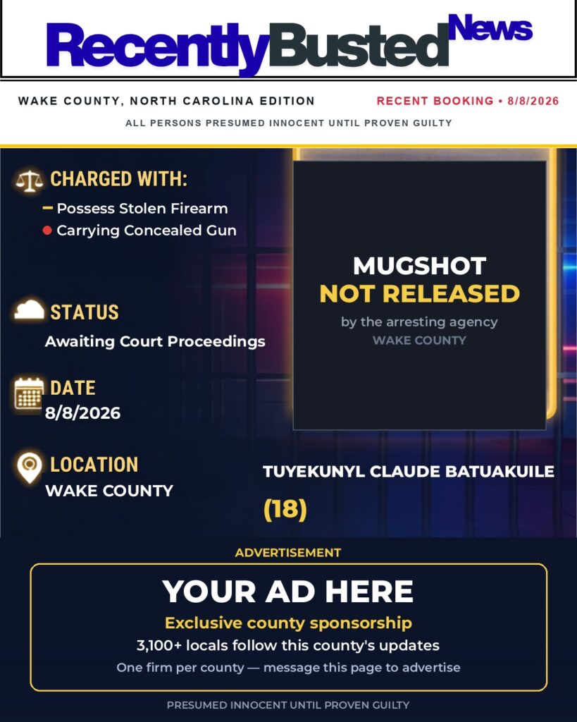 Arrest report — TUYEKUNYL CLAUDE BATUAKUILE