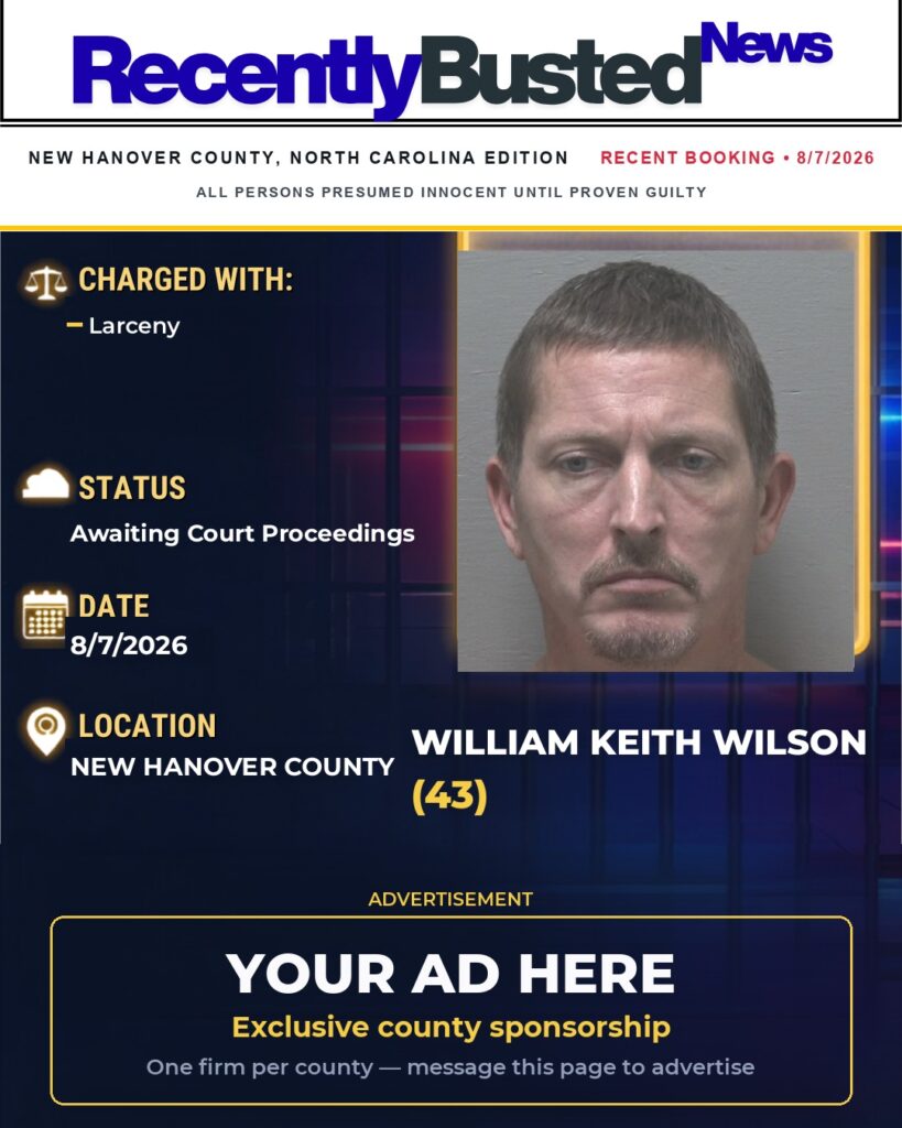 Arrest report — WILLIAM KEITH WILSON