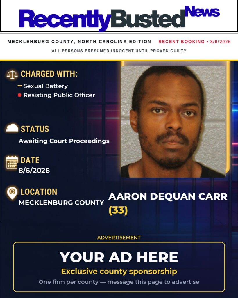 Arrest report โ AARON DEQUAN CARR