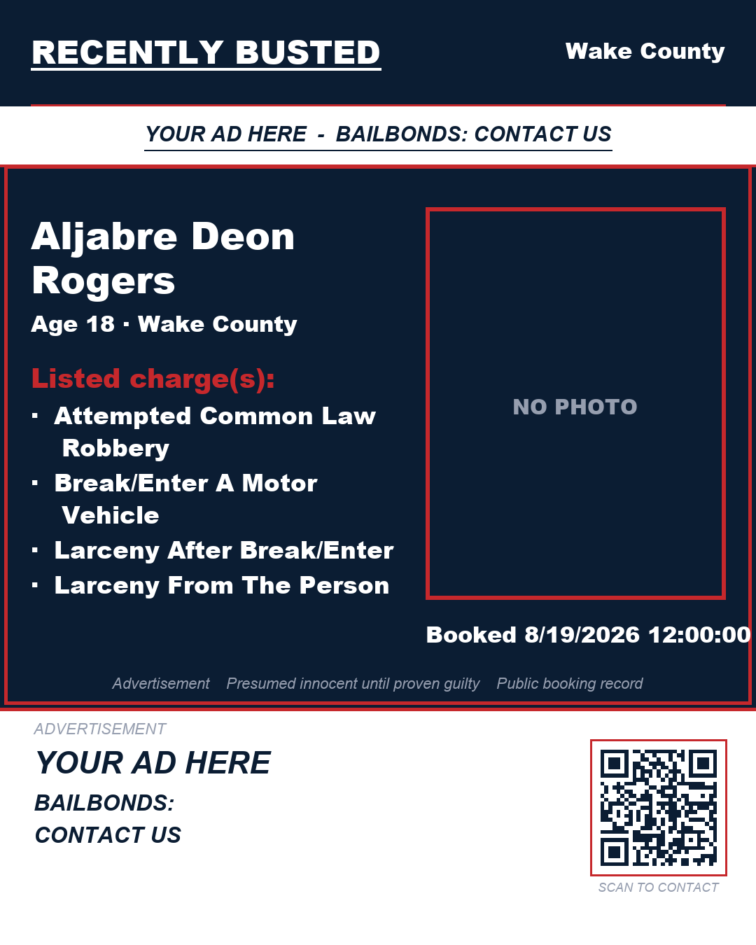 Arrest report - ALJABRE DEON ROGERS