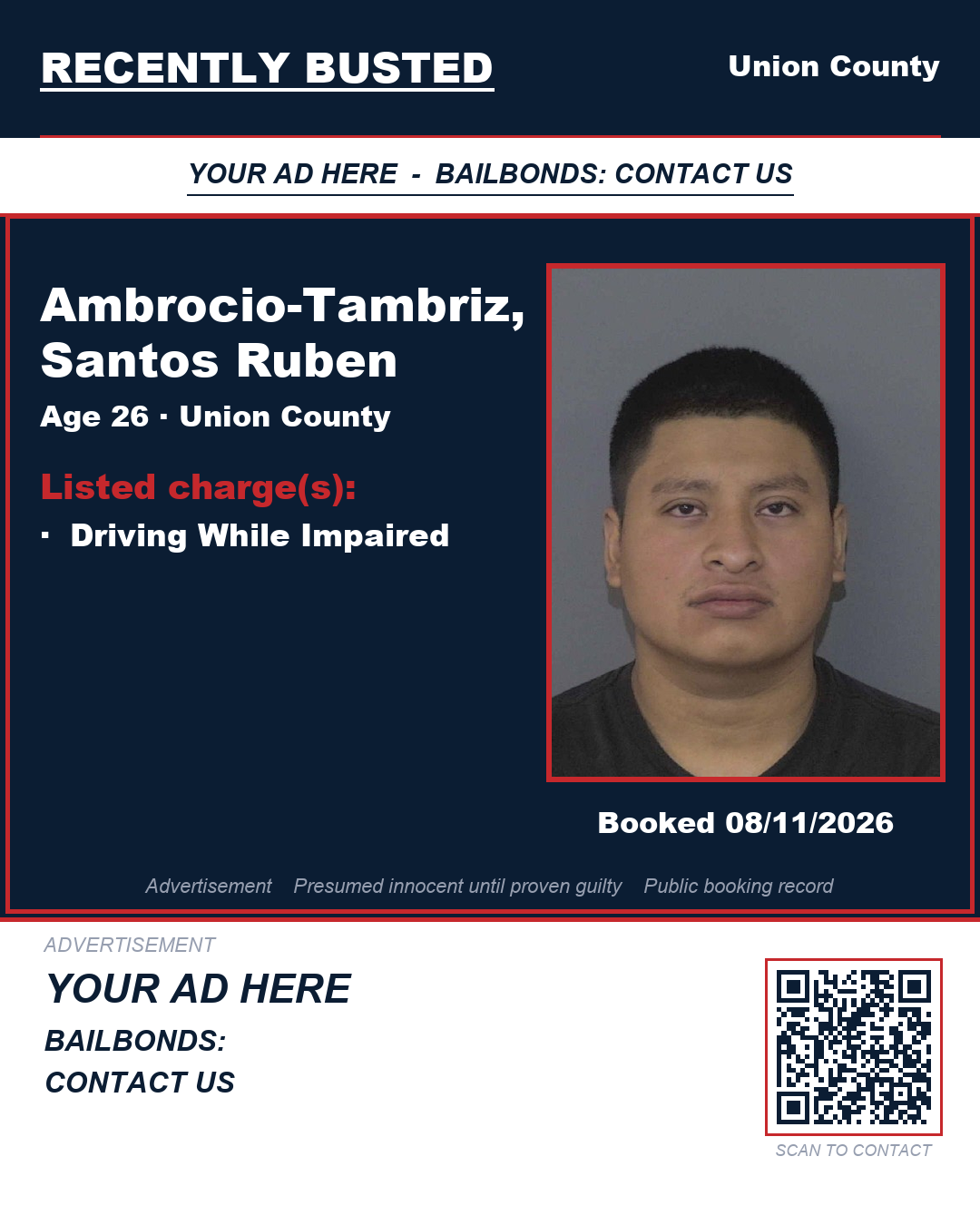 Arrest report - AMBROCIO-TAMBRIZ, SANTOS RUBEN