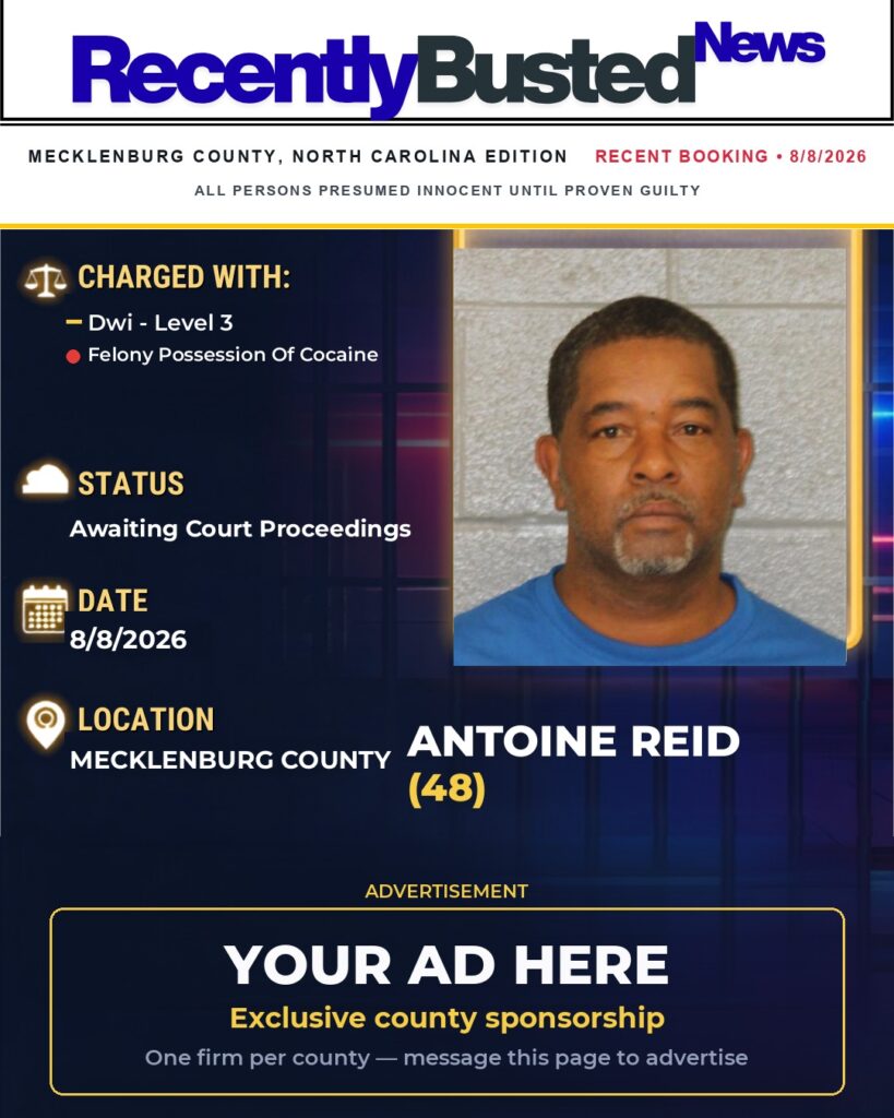 Arrest report — ANTOINE REID