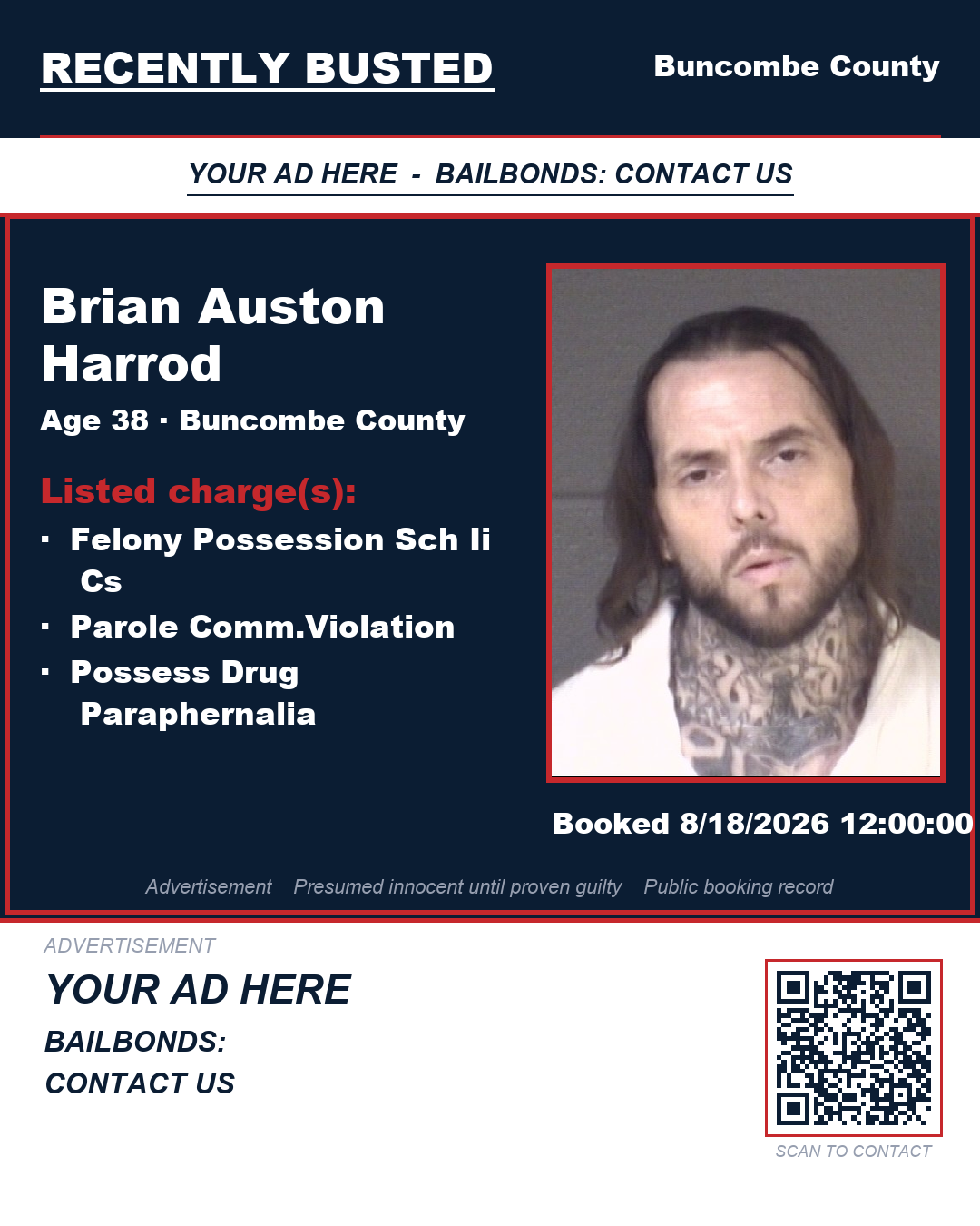 Arrest report - BRIAN AUSTON HARROD