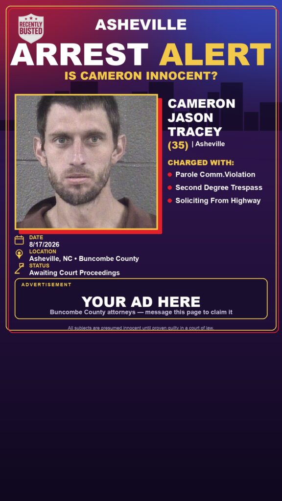 Arrest report — CAMERON JASON TRACEY