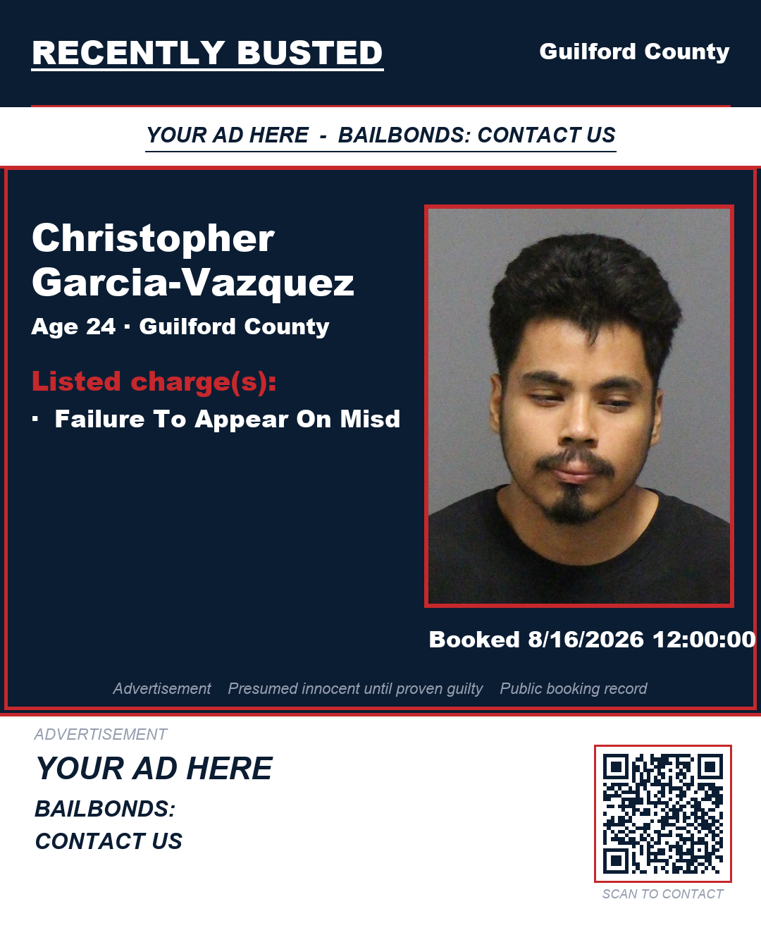 Arrest report - CHRISTOPHER GARCIA-VAZQUEZ