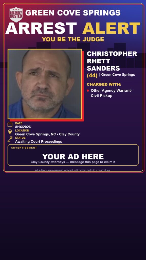 Arrest report — CHRISTOPHER RHETT SANDERS
