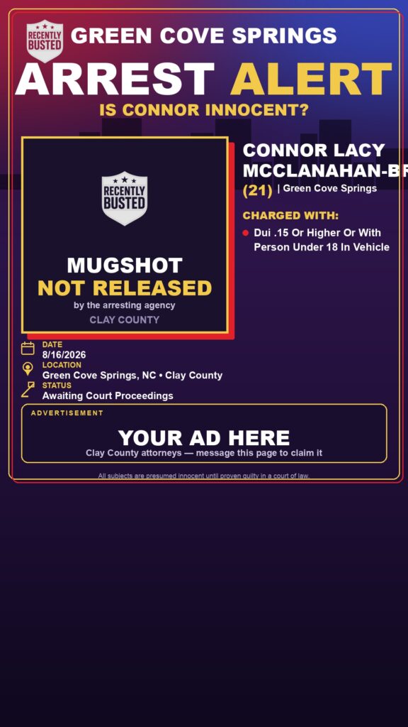 Arrest report — CONNOR LACY MCCLANAHAN-BRYANT