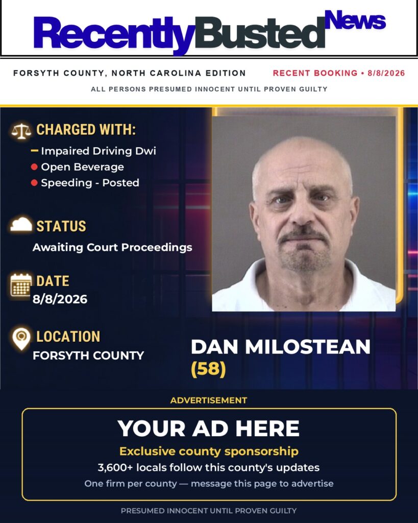 Arrest report — DAN MILOSTEAN