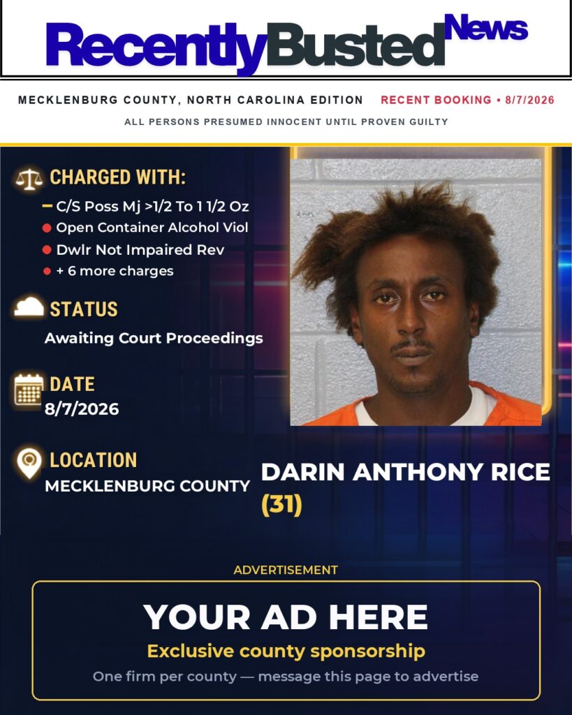 Arrest report โ DARIN ANTHONY RICE