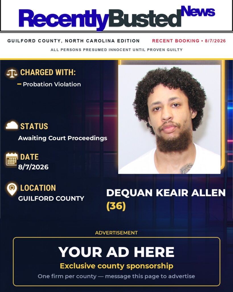 Arrest report — DEQUAN KEAIR ALLEN