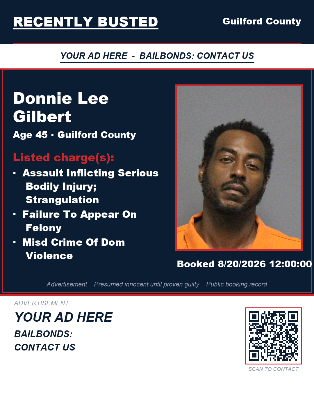 Arrest report - DONNIE LEE GILBERT