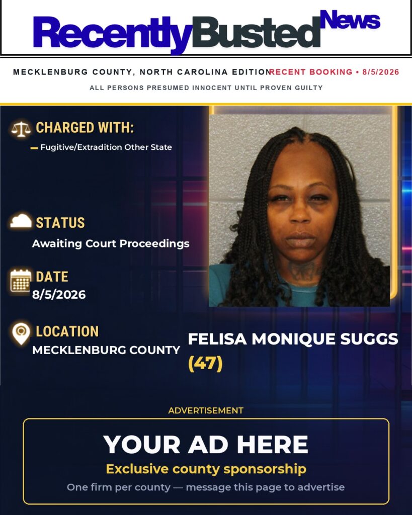 Arrest report — FELISA MONIQUE SUGGS