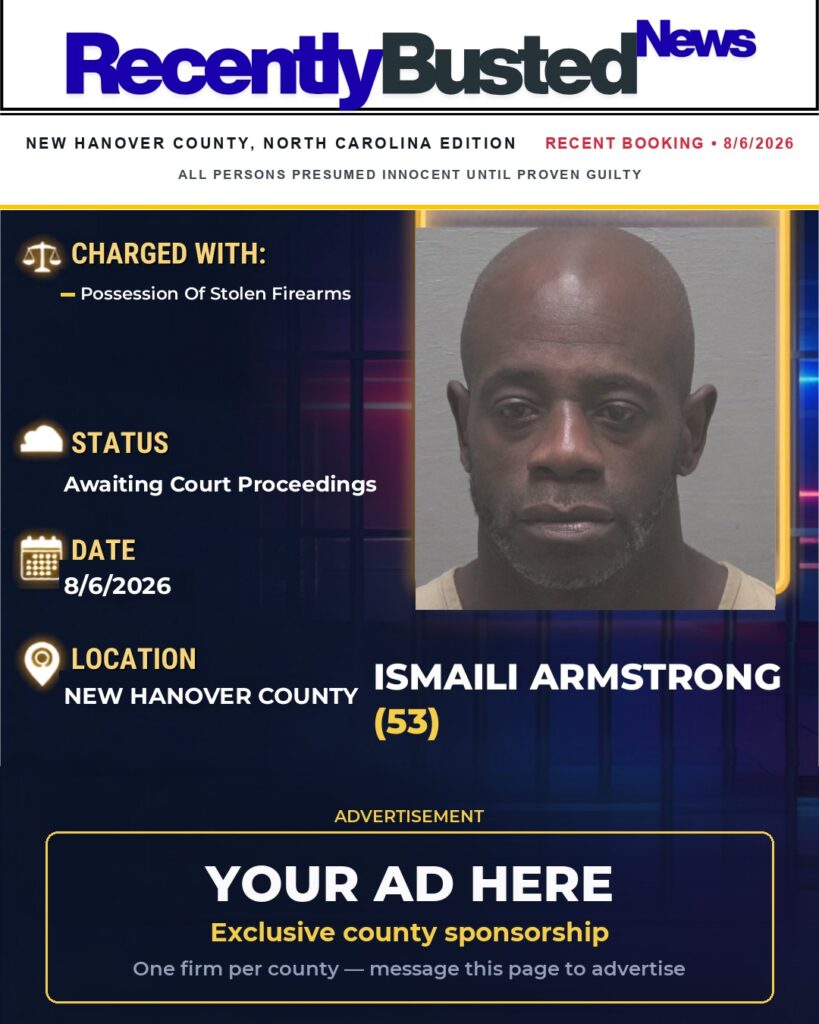 Arrest report — ISMAILI ARMSTRONG