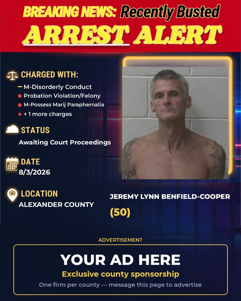 Arrest report โ JEREMY LYNN BENFIELD-COOPER