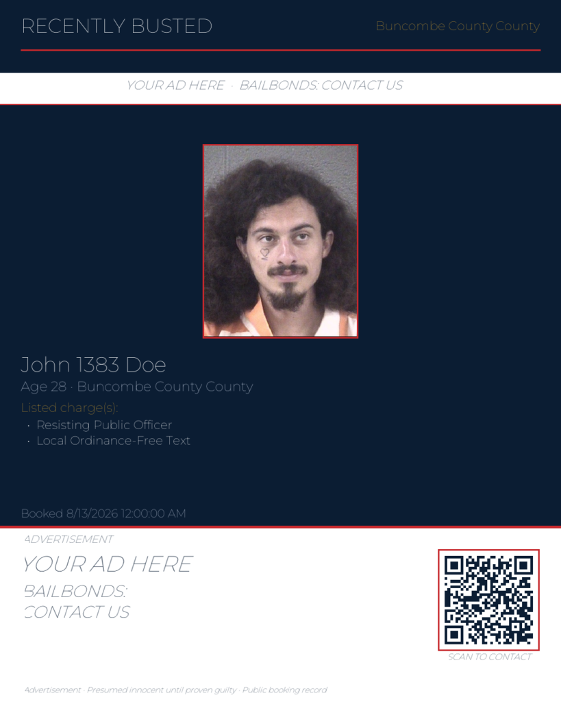 Arrest report — JOHN 1383 DOE