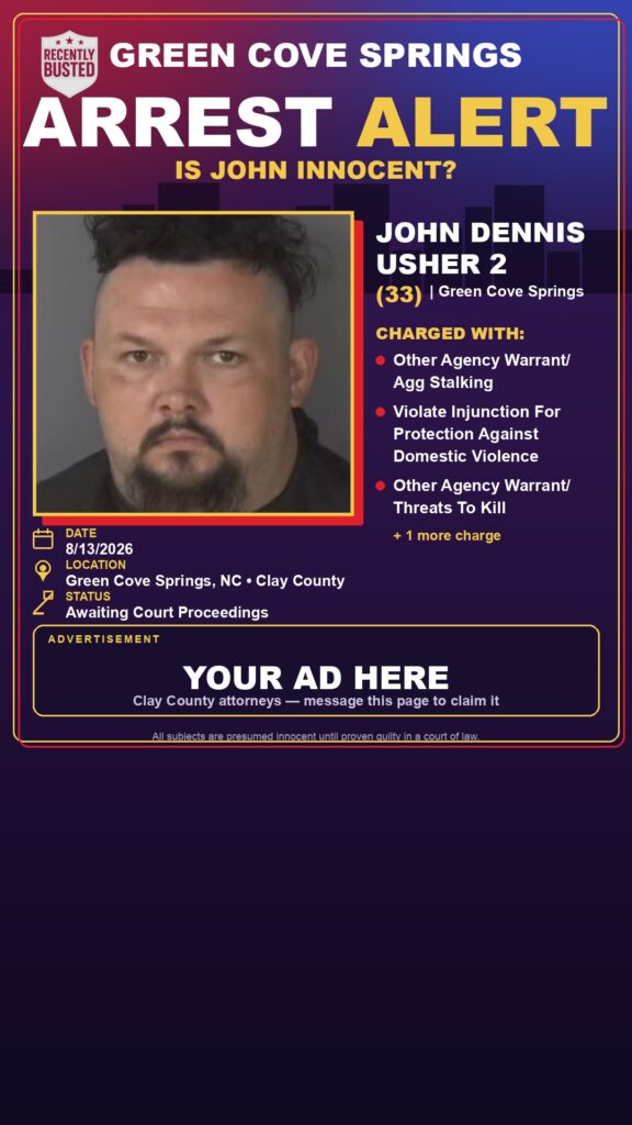 Arrest report — JOHN DENNIS USHER 2