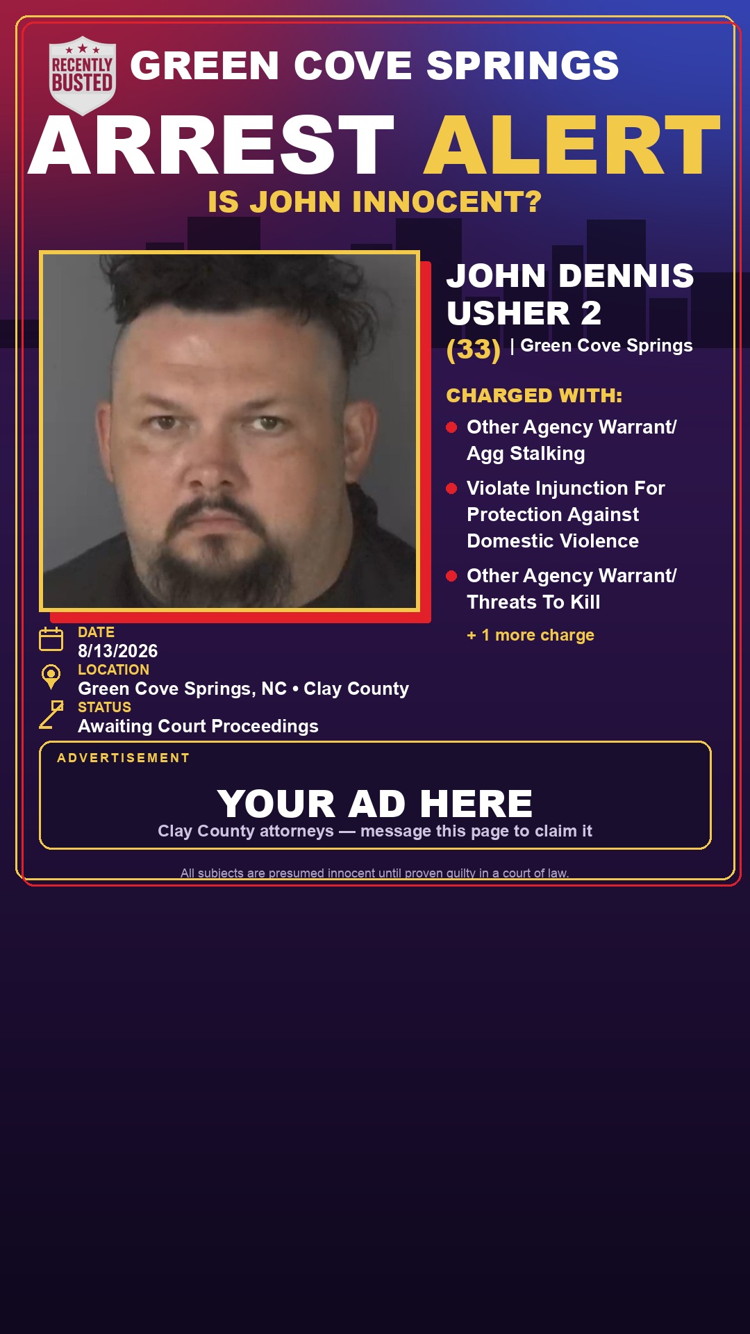 Arrest report - JOHN DENNIS USHER 2