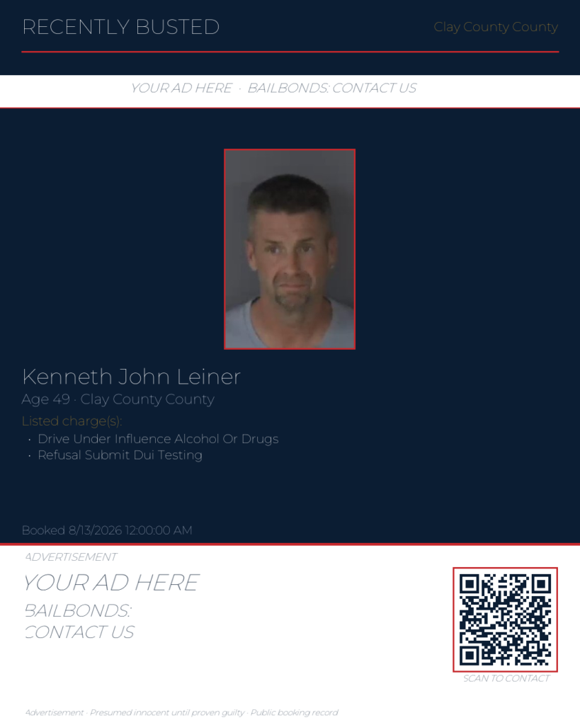 Arrest report — KENNETH JOHN LEINER