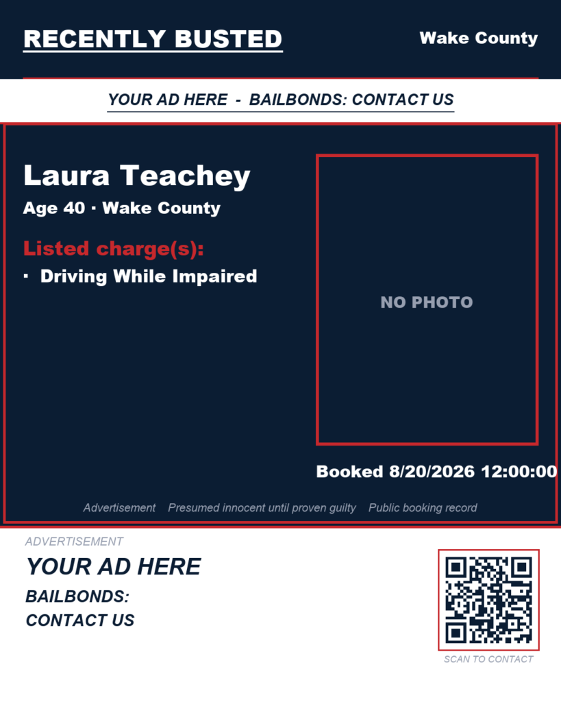 Arrest report — LAURA TEACHEY