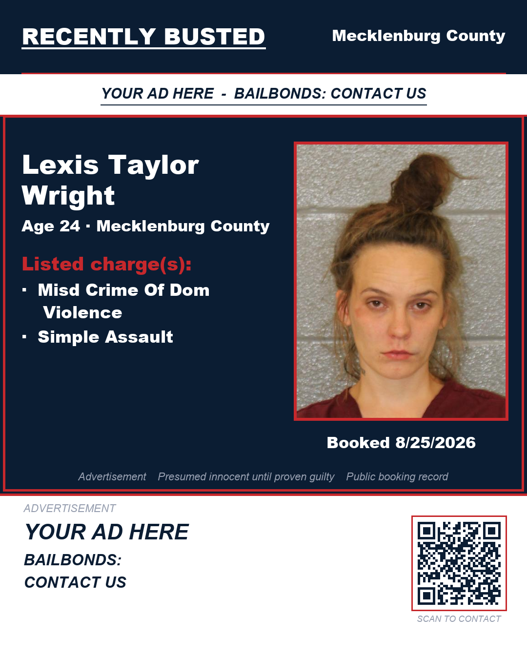 Arrest report - LEXIS TAYLOR WRIGHT