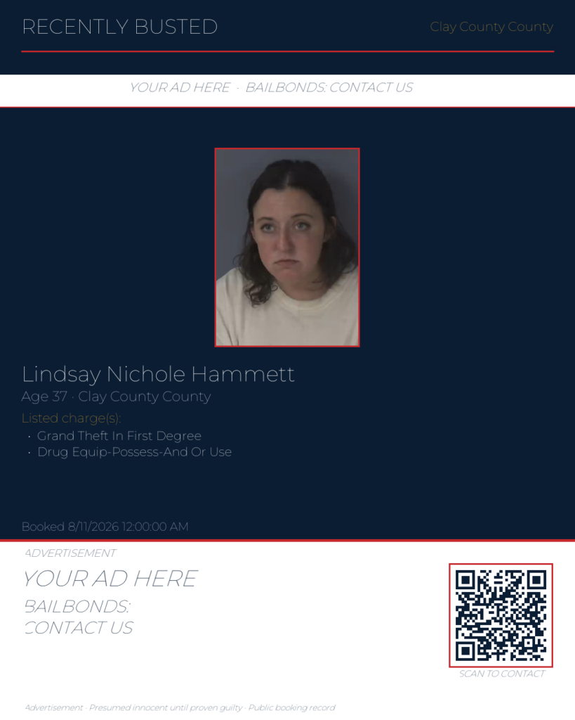 Arrest report — LINDSAY NICHOLE HAMMETT