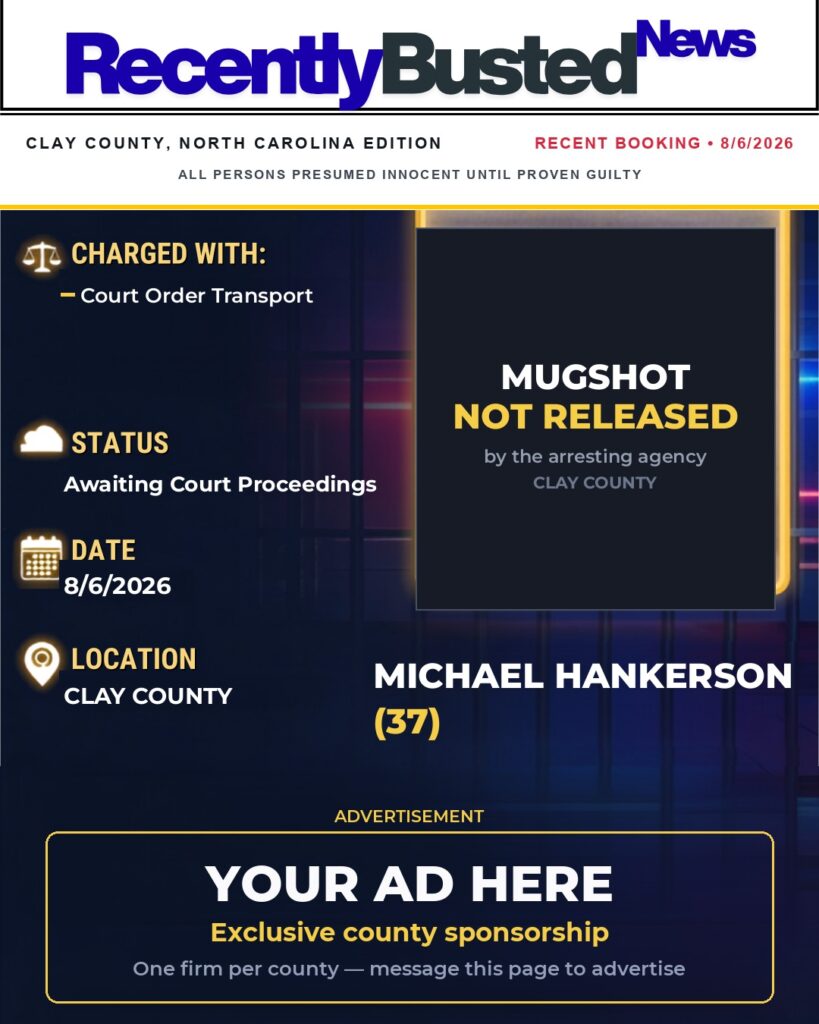 Arrest report — MICHAEL HANKERSON