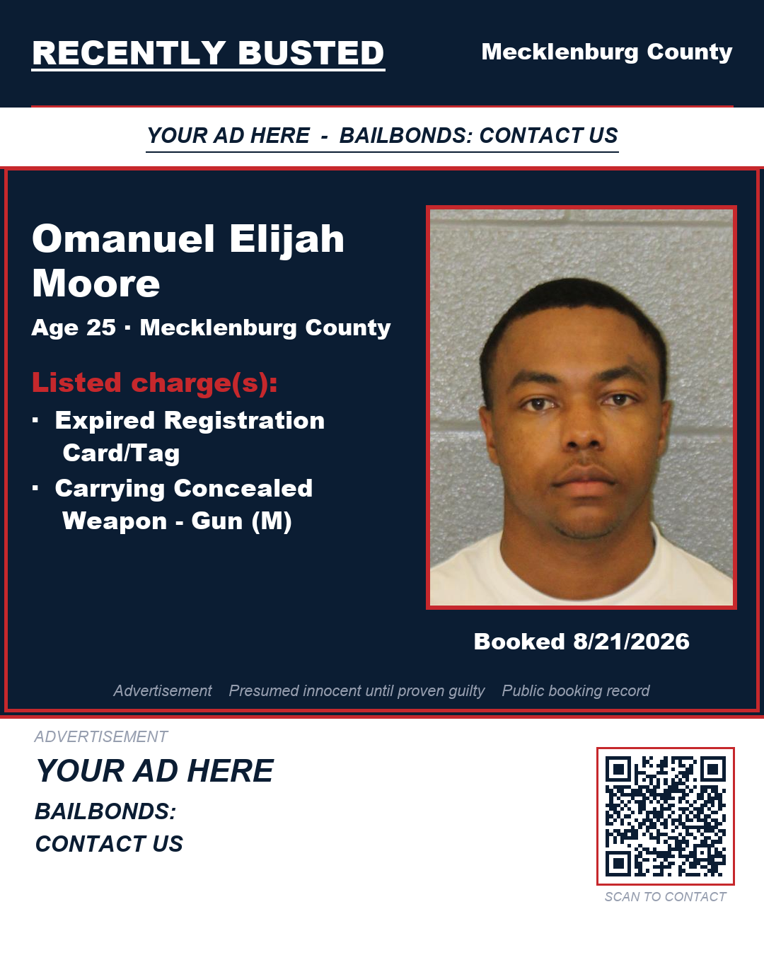 Arrest report - OMANUEL ELIJAH MOORE