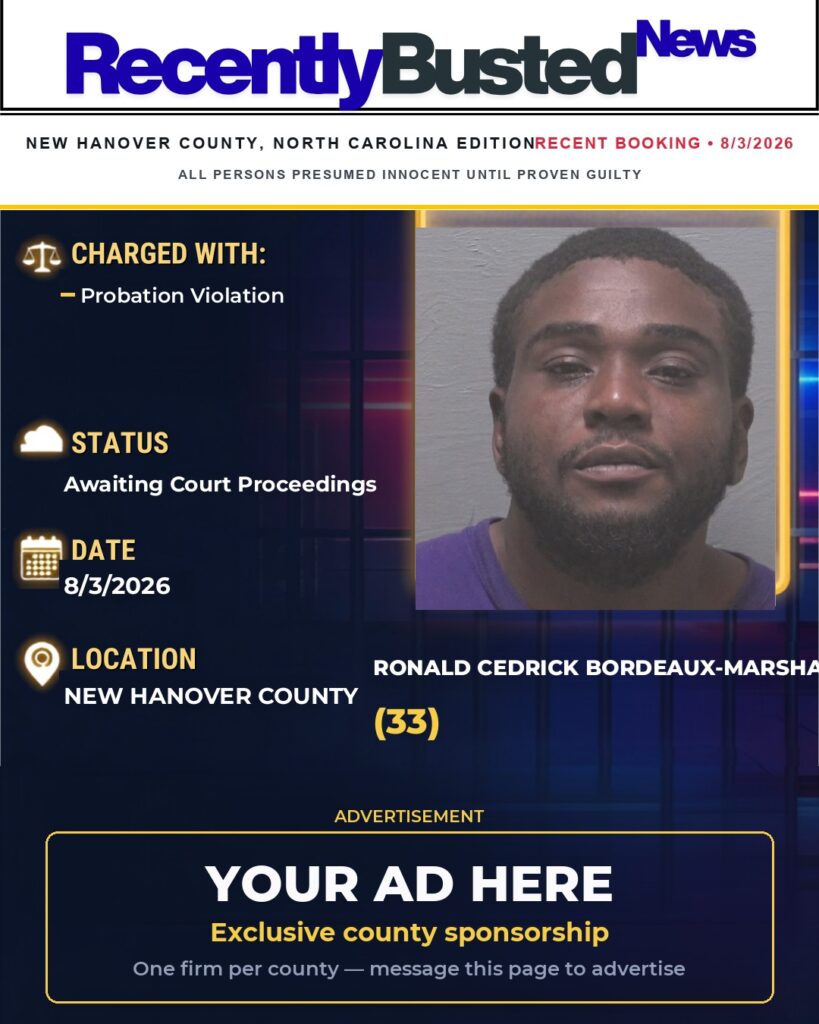 Arrest report โ RONALD CEDRICK BORDEAUX-MARSHALL