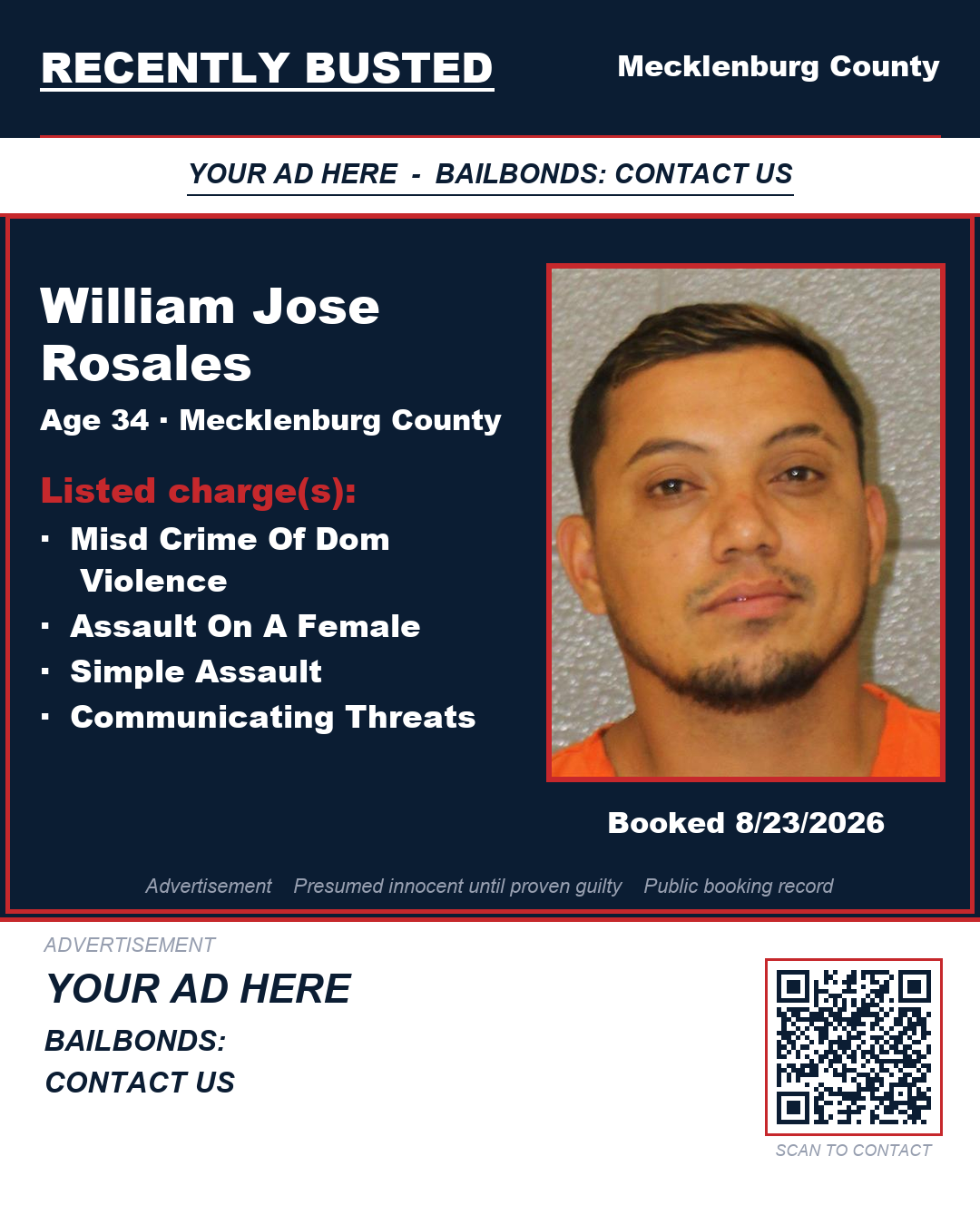 Arrest report - WILLIAM JOSE ROSALES