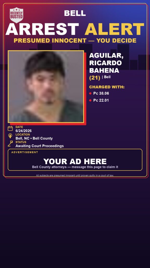 Arrest report - AGUILAR, RICARDO BAHENA