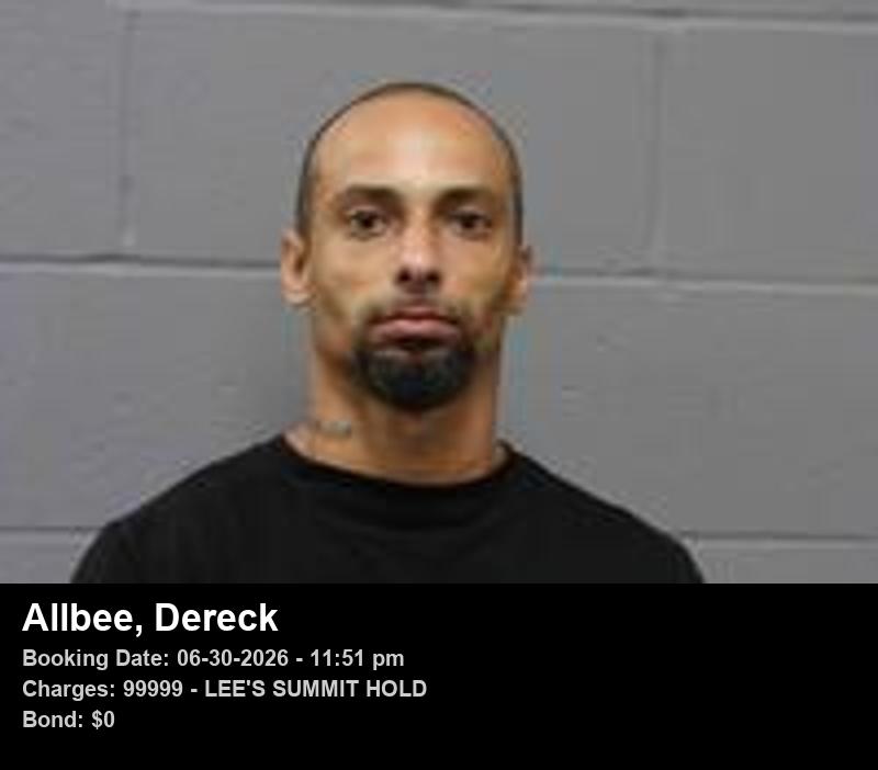 Arrest report - DERECK ALLBEE