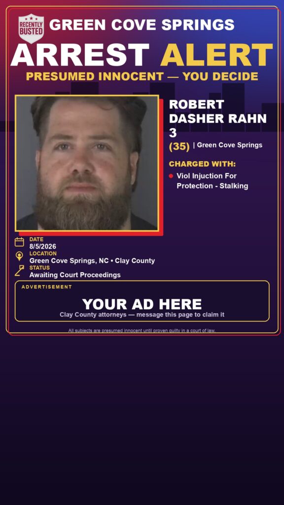 ROBERT DASHER RAHN 3 — arrest record card, Florida Crime