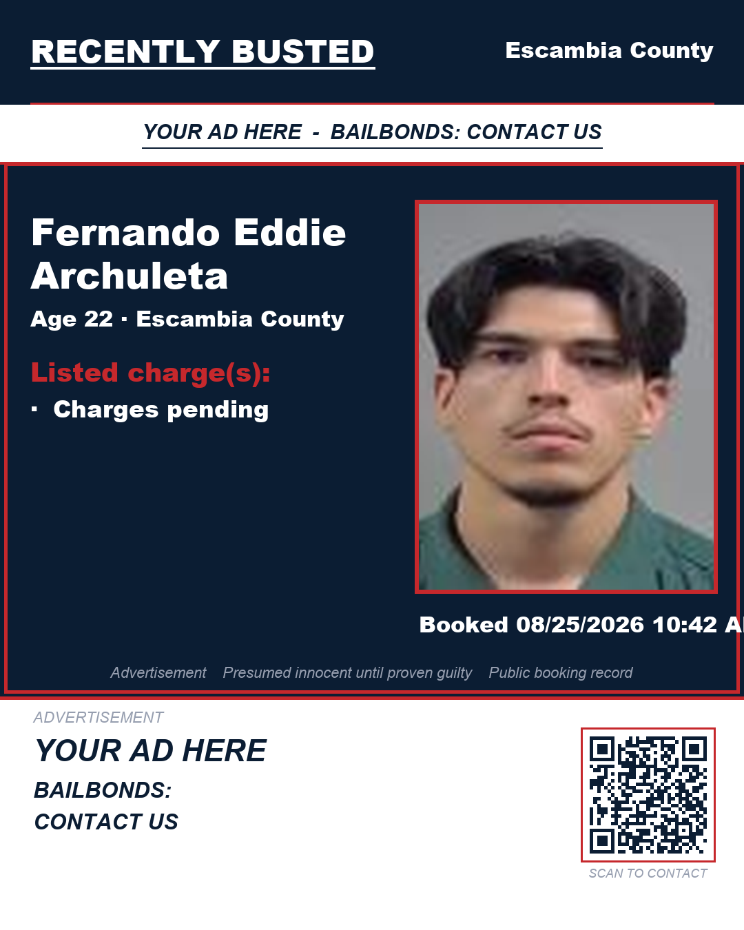 Arrest report - Fernando Eddie Archuleta