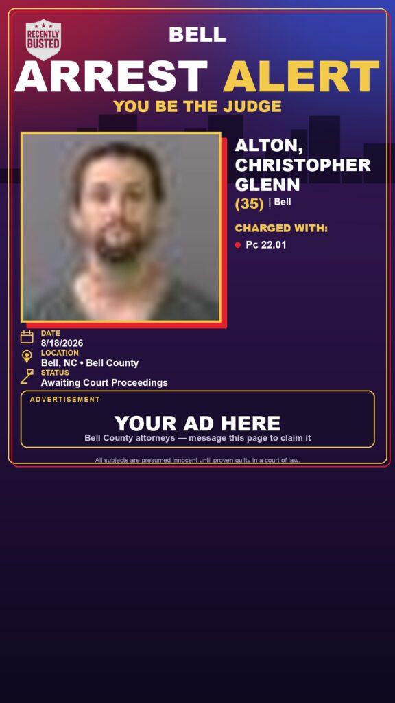 Arrest report - ALTON, CHRISTOPHER GLENN