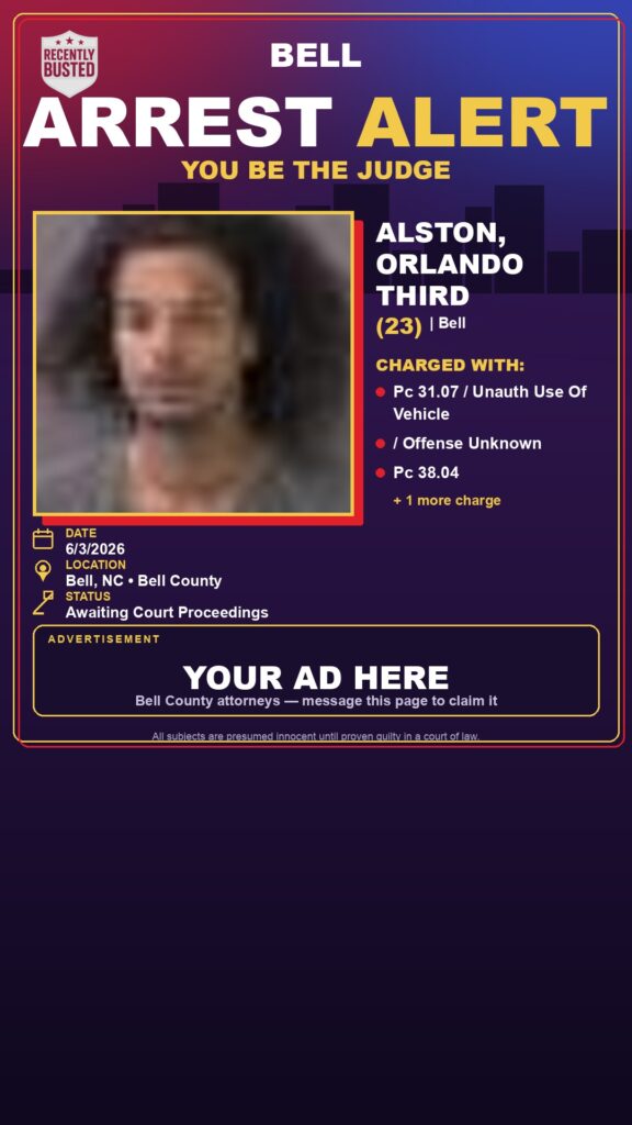 Arrest report - ALSTON, ORLANDO THIRD
