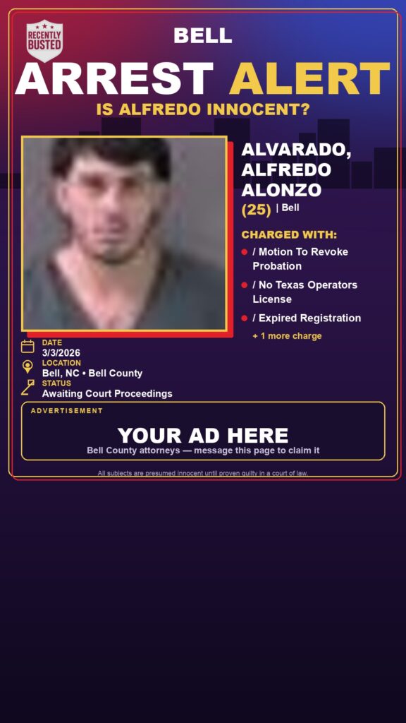 Arrest report - ALVARADO, ALFREDO ALONZO