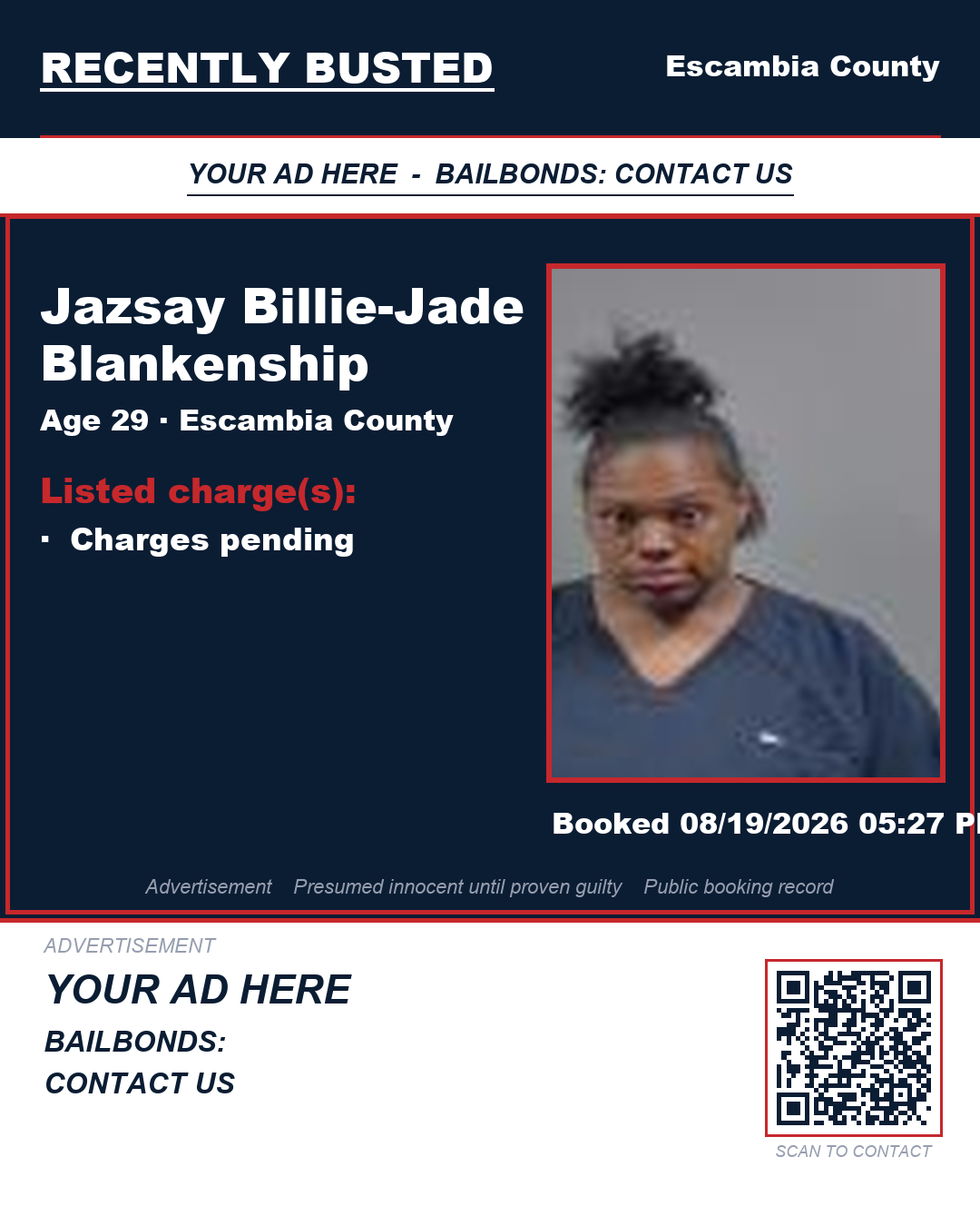 Arrest report - Jazsay Billie-Jade Blankenship